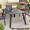Crestlive Products Patio Expandable Dining Table, All Weather Aluminum Outdoor Indoor Rectangular Table for 6-8 People Folding Extension Table - 2 of 4