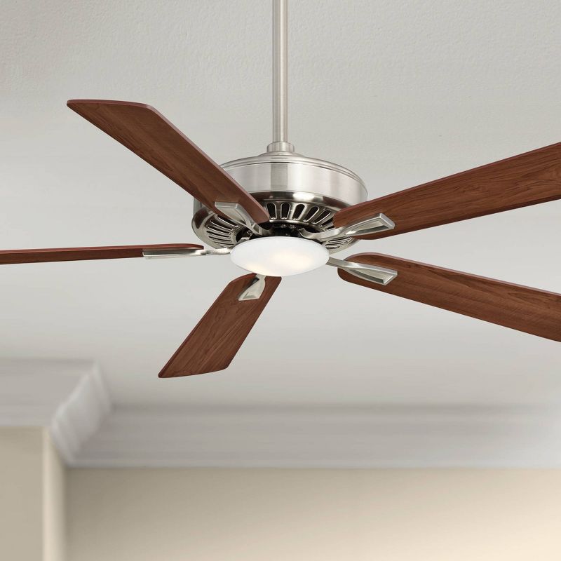 52" Minka Aire Modern Indoor Ceiling Fan with Dimmable LED Light Remote Control Brushed Nickel Walnut Wood for Living Room Kitchen, 2 of 5