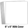 Hamilco 6x6 White Scrapbook Cardstock Paper 80lb Cover Card Stock 100 Pack - 2 of 4