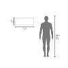 Coffee Table 10.6inH, 1 shelf, 4 legs, White - 4 of 4