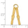Black Bow Jewelry 14k Yellow Gold 3D Pair of Skis Pendant - 4 of 4