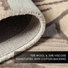 NICOLE MILLER NEW YORK Flora Grandeur Bloom Handcrafted Area Rug, Natural Wool Rug - 4 of 4