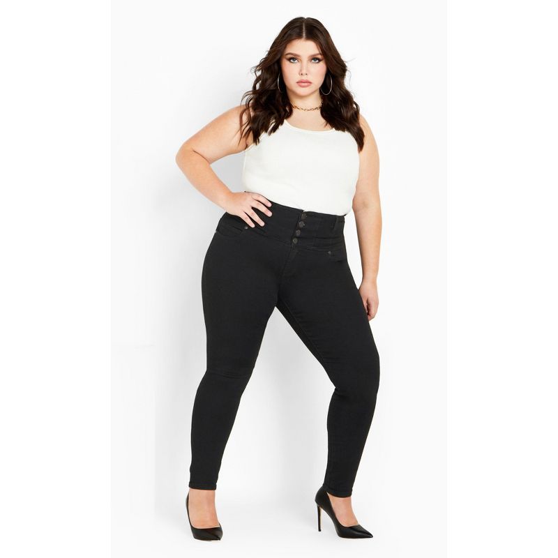Women's Plus Size Harley Zoey Jean - black | CITY CHIC, 2 of 6