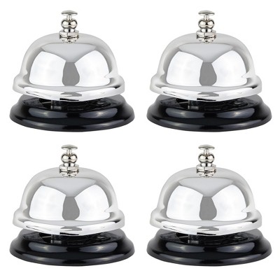 Juvale 4 Pack Mini Call Bell For Front Desk, Hotel Service, Kitchen Counter,  Restaurants (silver, 2.5x2 In) : Target