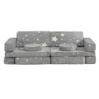 Toddler Play Couch ，Kids Sofa Couch, Convertible Sectional Sofa for Toddlers, for Boys and Girls，