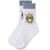 Memoi Girls "Summer Vibes" Cotton Blend Double-Layer-Look Crew Sock - 3 of 4