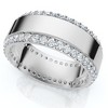 Pompeii3 Men's 1Ct Diamond Wedding Ring 8MM 14k Gold Polished Band Lab Created - 3 of 4