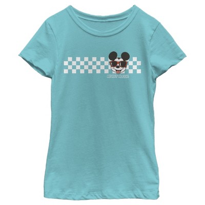 Girl's Disney Mickey Mouse Checkers T-Shirt