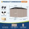 Acekool 8x10 FT Metal Outdoor Storage Shed, Lockable Garden Tool Organizer with Sloped Roof, Air Vents, Upgraded Frame for Backyard Patio Lawn - 2 of 4