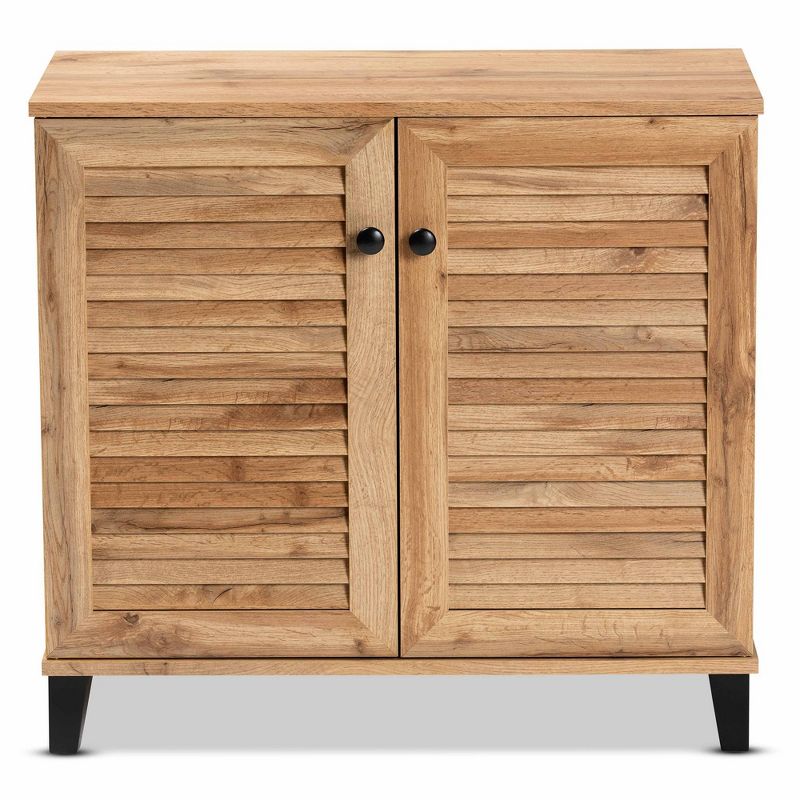 Coolidge Wood 2 Door Storage Cabinet Oak Brown - Baxton Studio, 4 of 14