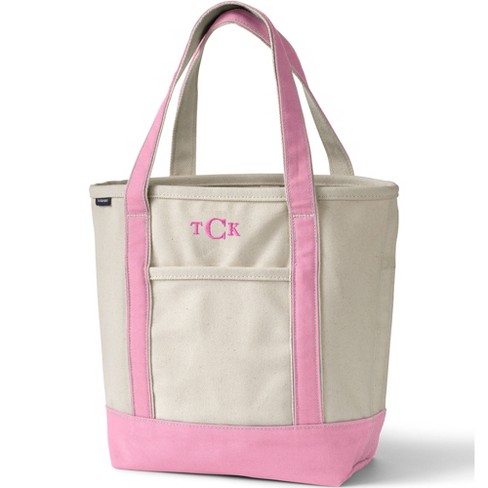 Lands' End Open Top Long Handle Canvas Tote Bag : Target