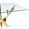 Cross Leg Modern Dining Table, with Round or Square Table Top, Pedestal Dining Table, End Table Leisure Coffee Table - 4 of 4