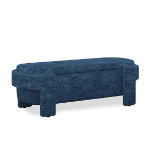 XINGHANZHENXUAN Linen Upholstered Storage Bench, Large Ottoman with Foam Cushion, No Assembly Needed for Bedroom & Entryway - 1 of 4