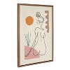 Kate and Laurel Sylvie Sunset Framed Canvas by Rachel Lee of My Dream Wall, 23x33, Gold - 2 of 4