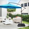 Aoodor Cantilever Offset Patio Umbrella Stand 4-Piece Set - Sturdy HDPE, Weather-Resistant, 176lbs Capacity - Black - 2 of 4