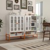 TiramisuBest 5.9" Black High Foot Shoe Cabinet with Double - Sided Mesh Doors, Movable Double -Proof & Seismic Base, Sweeping Machine for Living Room - 4 of 4
