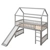 Twin Loft Bed with Slide, House Bed with Slide,White - 4 of 4