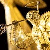 16.5"H & 12.5"H Sullivans Christmas Lighted Gold Angel Set of 2, Indoor Christmas Decor - 2 of 4