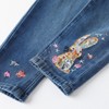 MyKids-Usa Arrival Autumn Baby Kids Girls Colorful Flowers Pattern Denim Pants - 3 of 4