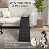 TopComfy Pet Step and Ramp Non Slip Surface Adjustable Slope Durable Build for Dogs Cats Reaching Bed Sofa Vehicle, Black, 34.6"*20.5"*7.3" - 3 of 4