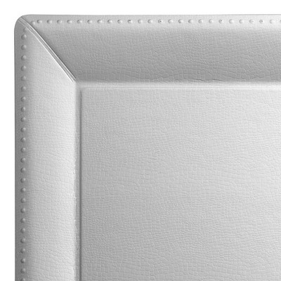 Smarty Had A Party 13" Silver Square Edge Beaded Paper Charger Plates - 120 pcs