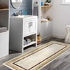 Fulvari Modern Bordered Area Rug Soft Washable Rug Non Slip Non Shedding Floor Carpet Low Pile Thin Rug, Distressed Geometric Rug - 4 of 4