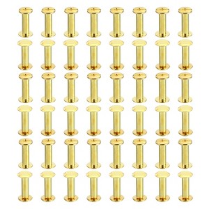 Unique Bargains Steel Leather Belt Scrapbook Binding Kits M5 Chicago Screws 100 Sets - 1 of 4