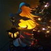 Cracker Barrel Ghost Halloween Witch Ornament with Lantern Energy Saving Resin Statue for Garden Courtyard Decor Sun-Solar - 3 of 4