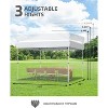 ODK Pop Up Canopy - Beach Tent with One Push Setup, 210d Oxford Fabric - Waterproof & UPF 50+, Outdoor Sun Shade Gazebo for Parties, Camping - 3 of 4