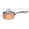 BergHOFF Vintage Tri-Ply Copper Saucepan With Stainless Steel Lid, Gold - 2 of 4