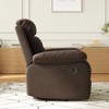 Grungis Rocker Swivel Recliner Small Sofa,Adjustable Single Sofa with Smooth Reclining Handle,Recliner Couch for Small Spaces,Bedroom - 3 of 4