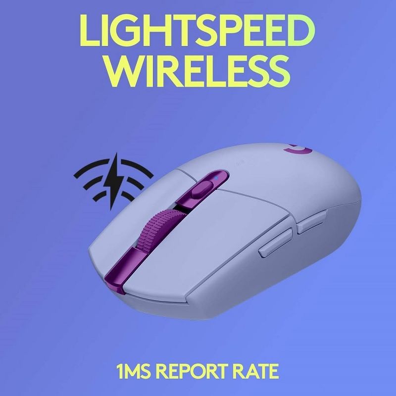 Logitech G305 LIGHTSPEED Wireless Gaming Mouse, HERO Sensor, 6 Programmable Buttons, 12000 DPI, 250 Hour Life, USB Receiver, 5 of 10