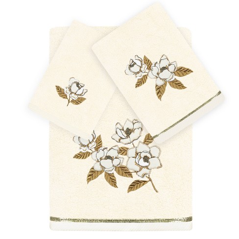 Alev Jacquard Bath/Hand Towel set Gray - Linum Home Textiles