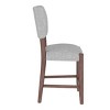 CAVINAS 40" Mid-Century Height Bar Bar Stools Set of 4,Linen Counter Stools with Backrest,Island Chairs with Solid Wood Legs,Barstools for Dining&Bar - 4 of 4