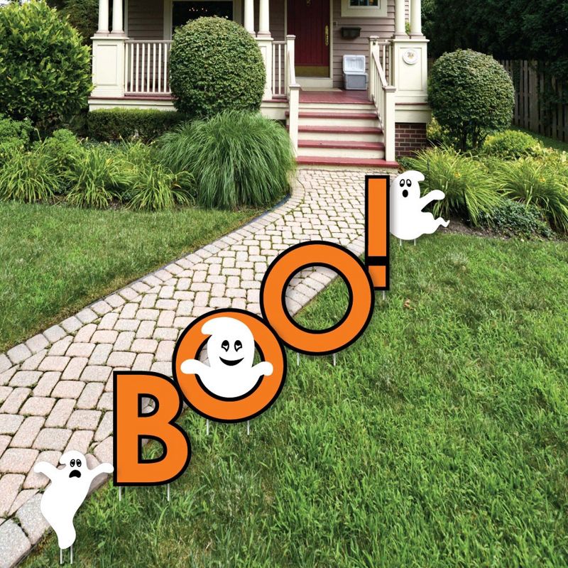 Big Dot of Happiness Spooky Ghost - Yard Sign Outdoor Lawn Decorations - Halloween Party Yard Signs - Boo, 3 of 10