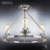 Urban Ambiance Luxury Luxe Industrial Ceiling Fixture,  15"H x 19-7/8"W,  Brushed Nickel Finish, UHP2240 - 4 of 4