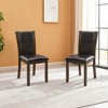 MAYEERTY Set of 4 Wooden Dining Chairs, Padded Upholstered Seat, Dining Room Living Room Kitchen, Grey - 2 of 4