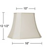 Imperial Shade Creme Medium Rectangle Cut Corner Lamp Shade 10" Wide x 7" Deep at Top and 16" Wide x 12" Deep at Bot and 13" Slant x 12.5" H (Spider) - 4 of 4