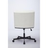 NicBex Office Chair with Adjustable Height Modern Rotatable Technical Fabric Vanity Chair Computer Chair with Wheels for Office, Study, Bedroom, White - 3 of 4