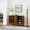 BEAFUP 47.3" Sideboard Buffet Cabinet with Storage, Farmhouse Fluted Sideboard with 2 Doors & Solid Wood Feet, Storage Cabinet for Kitchen, Walnut - 2 of 4