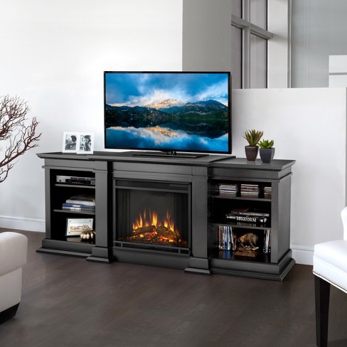 Real Flame Fresno Entertainment Electric Fireplace Black Target