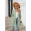 Women's Ribbed Knit Cardigan - Long Sleeve Open Front Pocket Sweater - 2 of 4