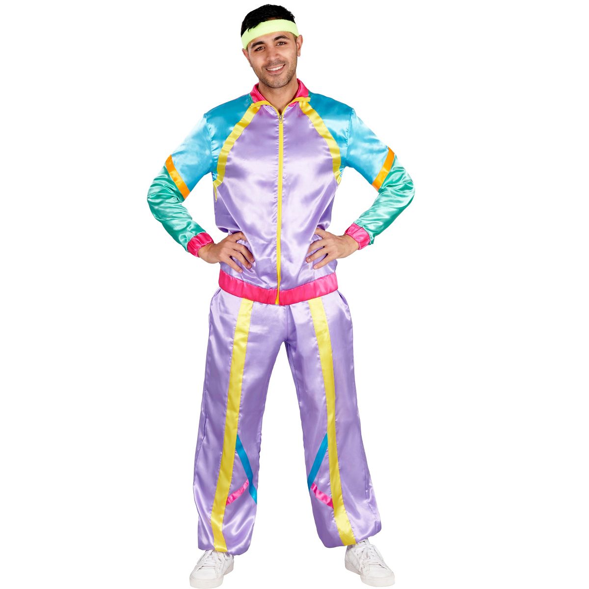 Adult 80s Tracksuit Costume - thumbnail 2