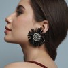 SOHI Women's Onyx Black Party Drop Earrings - 3 of 4
