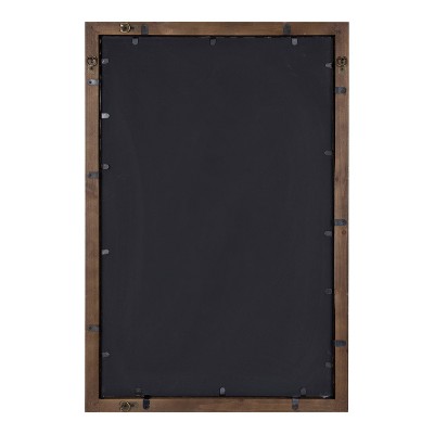 Audubon Rustic Brown Wood and Metal Rectangular Vanity Mirror