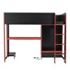 GDFStudio Opal Modern Wooden Loft Bed with Built-in Desk, Wardrobe, LED and 1 Drawer - 4 of 4