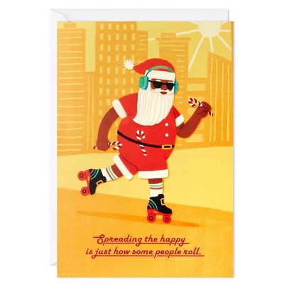 16ct Hallmark Roller Blade Santa Holiday Greeting Cards