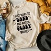 Simply Sage Market Women's Graphic Sweatshirt Bake And Watch Scary Movies - 2 of 2