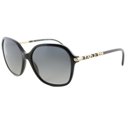 Burberry 3001t3 Womens Square Polarized Sunglasses Black 57mm : Target