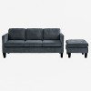 GDFStudio Xylia Modern 67.32'' L-Shaped Corduroy Upholstered 3-Seater Sofa with Storage Ottoman - 4 of 4